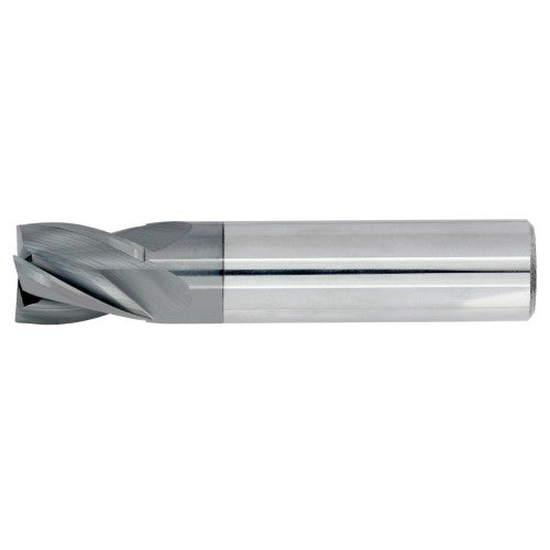 3/8" 4Flute 1/2"LOC 2"OAL 3/8"Shk Round Shank .060 Corner Radius ALL4 Carbide End Mill (HTAS)