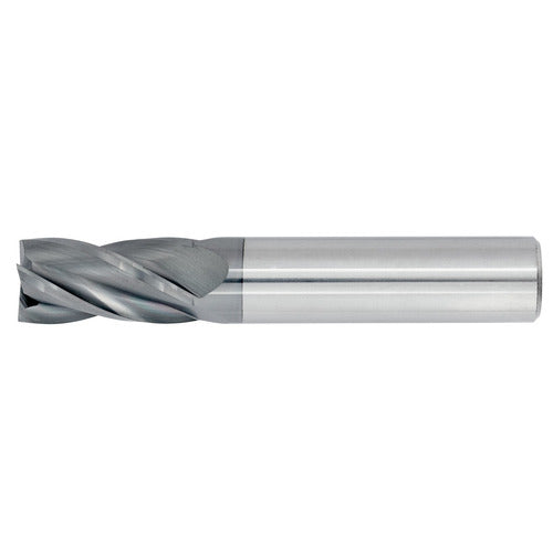 3/8" 5Flute 1"LOC 2-1/2"OAL 3/8"Shk Round Shank .090 Corner Radius ALL4 Carbide End Mill with Chipbreaker (HTAS)