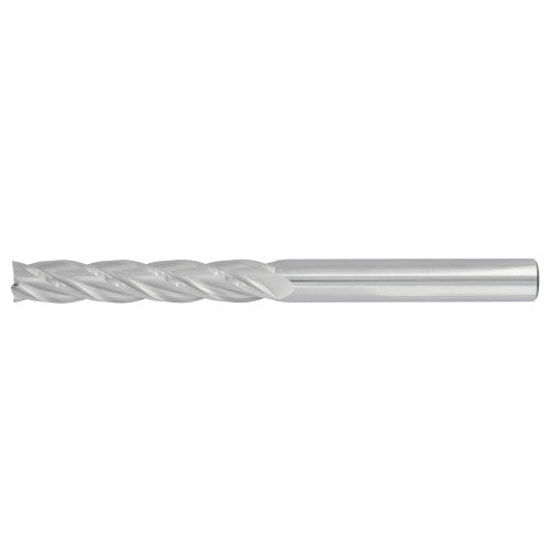 3/8" 4Flute 3"LOC 6"OAL 3/8"Shk Round Shank Square Uncoated Carbide End Mill (GP)