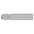 1/8" 4Flute 1/4"LOC 1-1/2"OAL 1/8"Shk Round Shank Ball Nose Uncoated Carbide End Mill (GP)