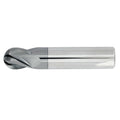 1/8" 4Flute 1/4"LOC 1-1/2"OAL 1/8"Shk Round Shank Ball Nose TiALN Carbide End Mill (GP)