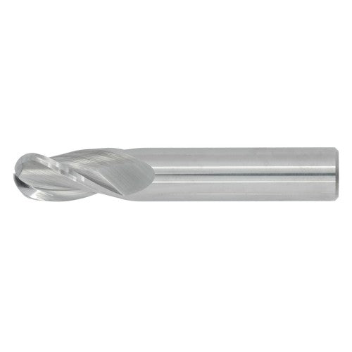 25/32" 3Flute 1-1/2"LOC 4"OAL 7/8"Shk Round Shank Ball Nose Uncoated Carbide End Mill (GP)