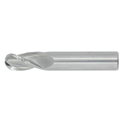 21/32" 3Flute 1-1/2"LOC 4"OAL 3/4"Shk Round Shank Ball Nose Uncoated Carbide End Mill (GP)