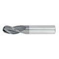 45/64" 3Flute 1-1/2"LOC 4"OAL 3/4"Shk Round Shank Ball Nose TiALN Carbide End Mill (GP)