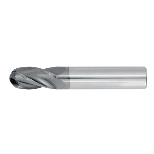 19/64" 4Flute 7/8"LOC 2-1/2"OAL 3/8"Shk Round Shank Ball Nose TiALN Carbide End Mill (GP)
