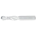 1" 2Flute 2-1/4"LOC 5"OAL 1"Shk Round Shank Ball Nose Uncoated Carbide End Mill (GP)