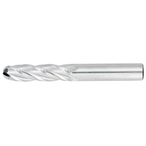 1" 4Flute 2-1/4"LOC 5"OAL 1"Shk Round Shank Ball Nose Uncoated Carbide End Mill (GP)