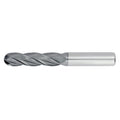 1/4" 4Flute 1-1/8"LOC 3"OAL 1/4"Shk Round Shank Ball Nose TiALN Carbide End Mill (GP)
