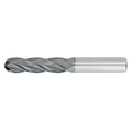 7/16" 4Flute 2"LOC 4"OAL 7/16"Shk Round Shank Ball Nose TiALN Carbide End Mill (GP)