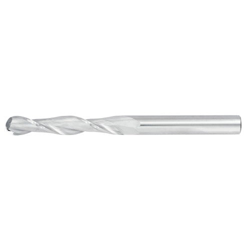 3/8" 2Flute 1-1/2"LOC 6"OAL 3/8"Shk Round Shank Ball Nose Uncoated Carbide End Mill (GP)