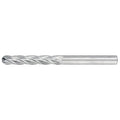 3/8" 4Flute 3"LOC 6"OAL 3/8"Shk Round Shank Ball Nose Uncoated Carbide End Mill (GP)