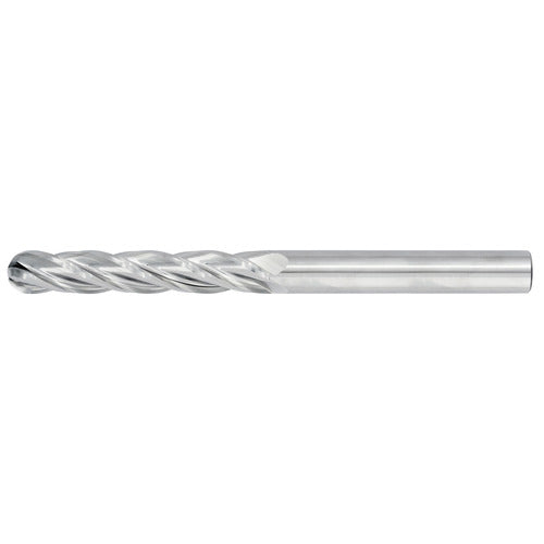 5/16" 4Flute 1-5/8"LOC 4"OAL 5/16"Shk Round Shank Ball Nose Uncoated Carbide End Mill (GP)