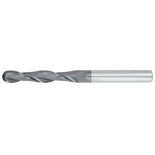 1/2" 2Flute 1-1/2"LOC 6"OAL 1/2"Shk Round Shank Ball Nose TiALN Carbide End Mill (GP)