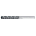 3/16" 4Flute 1-1/8"LOC 3"OAL 3/16"Shk Round Shank Ball Nose TiALN Carbide End Mill (GP)