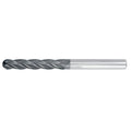 1/2" 4Flute 1-1/2"LOC 6"OAL 1/2"Shk Round Shank Ball Nose TiALN Carbide End Mill (GP)