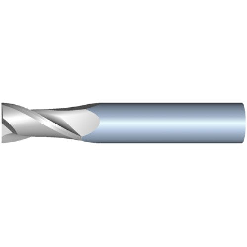 2.5mm 2Flute 7mmLOC 38mmOAL 3mmShk Round Shank Square Uncoated Carbide End Mill (GP)
