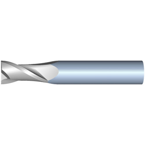 7mm 2Flute 19mmLOC 63mmOAL 8mmShk Round Shank Square Uncoated Carbide End Mill (GP)