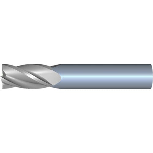 2.5mm 4Flute 7mmLOC 38mmOAL 3mmShk Round Shank Square Uncoated Carbide End Mill (GP)