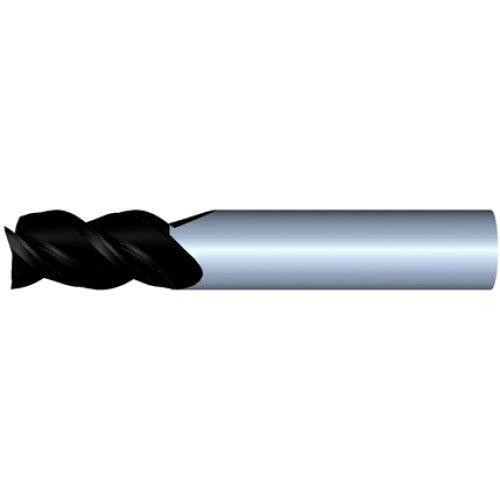 25mm 3Flute 38mmLOC 100mmOAL 25mmShk Round Shank Square TiALN Carbide End Mill (GP)