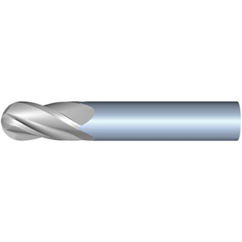 6mm 4Flute 19mmLOC 63mmOAL 6mmShk Round Shank Ball Nose Uncoated Carbide End Mill (GP)