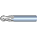 2.5mm 4Flute 7mmLOC 38mmOAL 3mmShk Round Shank Ball Nose Uncoated Carbide End Mill (GP)