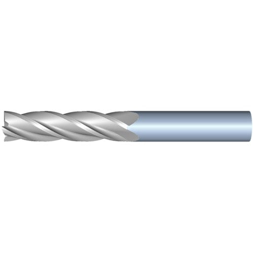 3mm 4Flute 25mmLOC 75mmOAL 3mmShk Round Shank Square Uncoated Carbide End Mill (GP)