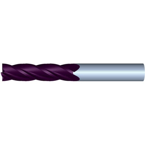 18mm 4Flute 75mmLOC 150mmOAL 18mmShk Round Shank Square TiALN Carbide End Mill (GP)