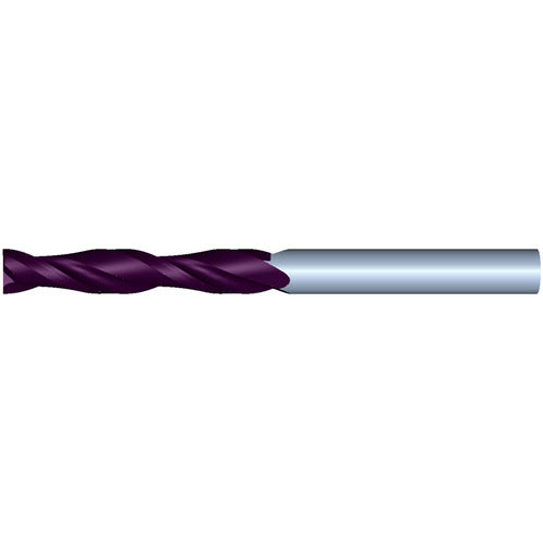 3mm 2Flute 25mmLOC 100mmOAL 3mmShk Round Shank Square TiALN Carbide End Mill (GP)