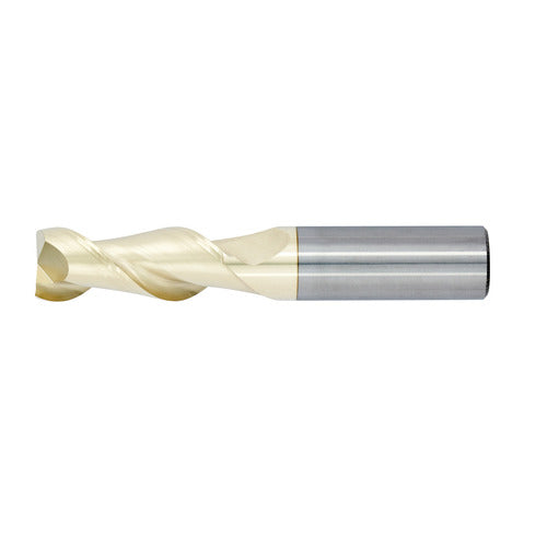 1/4" 2Flute 3/4"LOC 2-1/2"OAL 1/4"Shk Round Shank Square ZrN Carbide End Mill Medium/Finisher (UHPA)