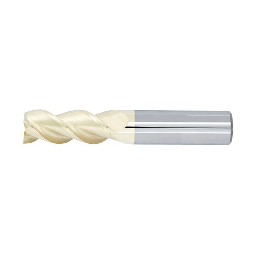 1" 3Flute 1-1/2"LOC 4"OAL 1"Shk Round Shank Square ZrN Carbide End Mill Medium/Finisher (UHPA)