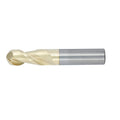 3/4" 2Flute 1-1/2"LOC 4"OAL 3/4"Shk Round Shank Ball Nose ZrN Carbide End Mill Medium/Finisher (UHPA)