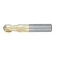 3/8" 2Flute 1"LOC 2-1/2"OAL 3/8"Shk Round Shank Ball Nose ZrN Carbide End Mill Medium/Finisher (UHPA)
