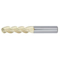 1" 3Flute 2-1/4"LOC 5"OAL 1"Shk Round Shank Ball Nose ZrN Carbide End Mill Medium/Finisher (UHPA)
