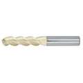 1" 3Flute 2-1/4"LOC 5"OAL 1"Shk Round Shank Ball Nose ZrN Carbide End Mill Medium/Finisher (UHPA)