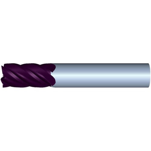 3/8" 5Flute 7/8"LOC 2-1/2"OAL 3/8"Shk Round Shank Square TiALN Carbide End Mill (UHP)