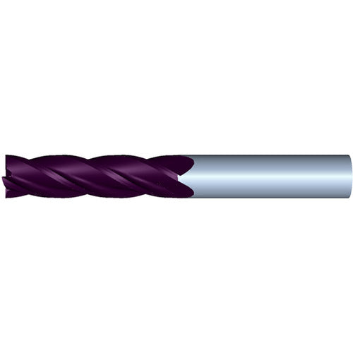 1/4" 4Flute 1-1/8"LOC 3"OAL 1/4"Shk Round Shank .020 Corner Radius TiALN Carbide End Mill (UHP)