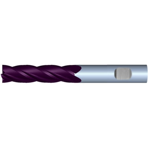 1" 4Flute 2-1/4"LOC 5"OAL 1"Shk Weldon Shank Square TiALN Carbide End Mill (UHP)