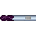1" 4Flute 1-1/2"LOC 4"OAL 1"Shk Weldon Shank Ball Nose TiALN Carbide End Mill (UHP)