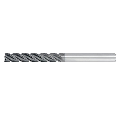3/8" 4Flute 1-3/4"LOC 4"OAL 3/8"Shk Round Shank .020 Corner Radius TiALN Carbide End Mill (UHP)