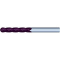 1/2" 4Flute 3"LOC 6"OAL 1/2"Shk Round Shank Ball Nose TiALN Carbide End Mill (UHP)