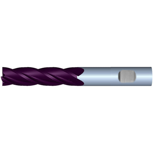 5/8" 4Flute 2-1/4"LOC 5"OAL 5/8"Shk Weldon Shank .060 Corner Radius TiALN Carbide End Mill (HP)