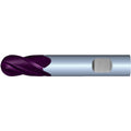 1/2" 4Flute 1"LOC 3"OAL 1/2"Shk Weldon Shank Ball Nose TiALN Carbide End Mill (HP)