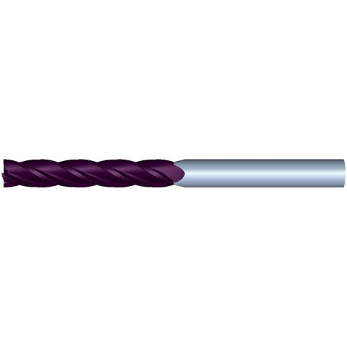1/4" 4Flute 1-1/2"LOC 4"OAL 1/4"Shk Round Shank Square TiALN Carbide End Mill (HP)