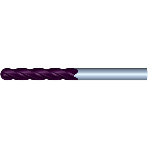 1/4" 4Flute 1-1/2"LOC 4"OAL 1/4"Shk Round Shank Ball Nose TiALN Carbide End Mill (HP)