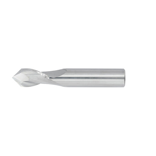 1/4" 2Flute 3/4"LOC 2-1/2"OAL 1/4"Shk Round Shank 90 Degree Uncoated Carbide End Mill Drill/Mill (GP)