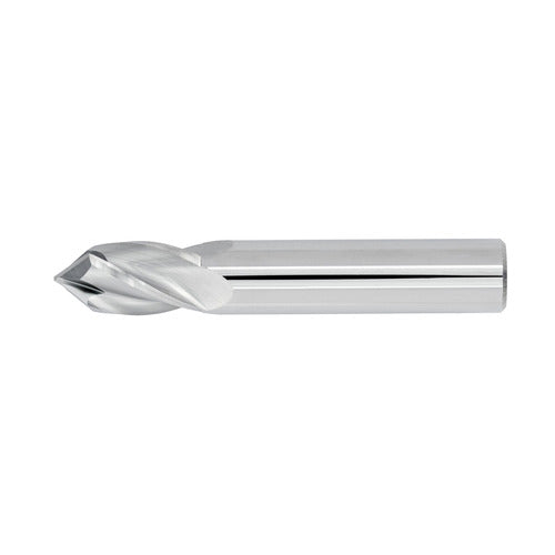 7/16" 4Flute 1"LOC 2-3/4"OAL 7/16"Shk Round Shank 90 Degree Uncoated Carbide End Mill Drill/Mill (GP)