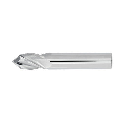 7/16" 4Flute 1"LOC 2-3/4"OAL 7/16"Shk Round Shank 90 Degree Uncoated Carbide End Mill Drill/Mill (GP)