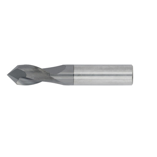 3/8" 2Flute 1"LOC 2-1/2"OAL 3/8"Shk Round Shank 90 Degree TiALN Carbide End Mill Drill/Mill (GP)
