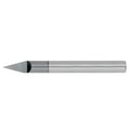 .010" 1Flute 1/2"LOC 2-1/2"OAL 1/4"Shk Round Shank 30 Degree TiALN Carbide End Mill Engraver (GP)