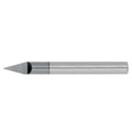 .005" 1Flute 1/2"LOC 2-1/2"OAL 1/4"Shk Round Shank 30 Degree TiALN Carbide End Mill Engraver (GP)